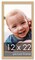 12x22 Solid Wood Picture Frame with UV-Resistant Acrylic & Acid-Free Backing, Available in 6 Finishes: Matte Black, Matte White, Metallic Bronze, Silver, Natural Wood Grain & Mahogany